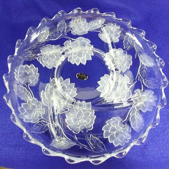 Serving Platter Crystal Clear Studios Divided Glass Serving Platter - Picture 5 of 6